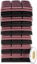 Brute Strength - Isolatieplaten - Inclusief zelfklevende tape - 30x30x5 cm - Mushroom - 12 stuks Zwart Paars - Geluidsisolatie - Geluidsdemper - Akoestisch wandpaneel