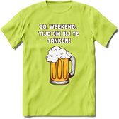 Zo Weekend, Tijd Om Bij Te Tanken T-Shirt | Bier Kleding | Feest | Drank | Grappig Verjaardag Cadeau | - Groen - S