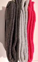 Sok Thermo Dames  3 pak Roze, Grijs, Antraciet maat 39-41 Wandel sokken Winter sokken Wintersport sokken