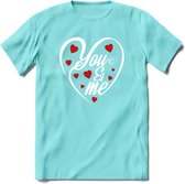 You and My - Valentijn T-Shirt | Grappig Valentijnsdag Cadeautje voor Hem en Haar | Dames - Heren - Unisex | Kleding Cadeau | - Licht Blauw - L