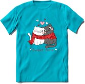 Sweet Time - Valentijn T-Shirt | Grappig Valentijnsdag Cadeautje voor Hem en Haar | Dames - Heren - Unisex | Kleding Cadeau | - Blauw - M