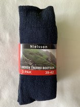 Sok Thermo Heren 3 pak Zwart Blauw Antraciet maat 39-42 Bootsok Wintersport sokken Werksokken
