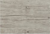 4 Placemats in houtlook grijs van kunststof -  45 x 30 cm - 4 stuks
