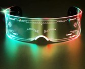 LED Cyber Punk lichtgevende bril - 7-kleuren in één LED-bril - Gloeiend oplichtend feestmateriaal voor Bar Club Halloween - Party