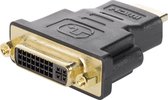 Renkforce RF-4538132 HDMI / DVI Adapter [1x HDMI-stekker - 1x DVI-bus 24+5-polig] Zwart Vergulde steekcontacten