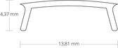 Galaxy Profiles 8600037 Profielcover Polycarbonaat (l x b x h) 6000 x 4 x 14 mm
