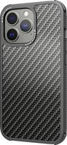 Black Rock Cover Robust Real Carbon voor Apple iPhone 13 Pro, zwart