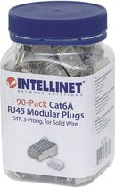 Intellinet Intellinet 90 stuks Cat6A RJ45 modulaire stekker STP 3-punts ader koppeling voor massieve draad 90 stekker in de beker 790680 Krimpcontact Aantal