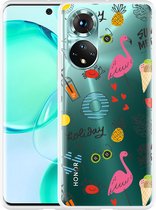 Honor 50 Hoesje Summer Flamingo - Designed by Cazy