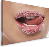 Schilderij - Zoete lippen, premium print