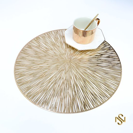 San Naila Placemats Masterpiece 4delig Tafeldecoratie Ronde