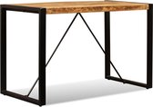 Decoways - Eettafel 120 cm massief ruw mangohout