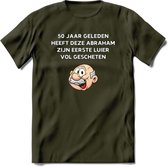 50 jaar geleden T-Shirt | Grappig Abraham 50 Jaar Verjaardag Kleding Cadeau | Dames – Heren - Leger Groen - XL