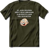 50 jaar geleden T-Shirt | Grappig Abraham 50 Jaar Verjaardag Kleding Cadeau | Dames – Heren - Leger Groen - L