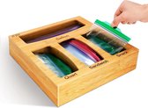 BY JRM bamboo Lade Organizer en Verdeler voor hersluitbare zakjes - Ladeverdeler - Opbergbakjes