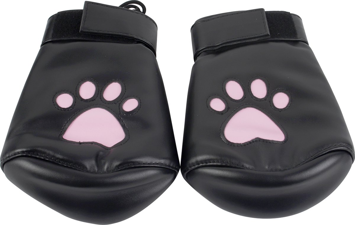 Goedkoopste Banoch - Perrito Mittones - dog paws mittens bondage - PU Leer - roze voetje - puppy play