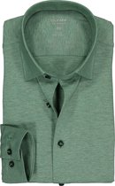OLYMP Luxor modern fit overhemd 24/7 - limoen groen tricot - Strijkvriendelijk - Boordmaat: 45