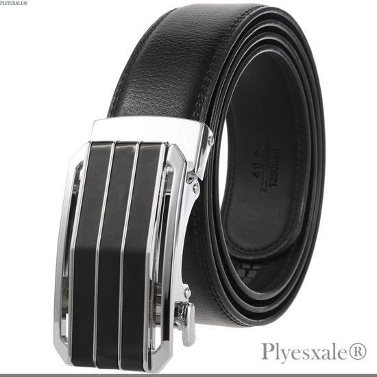 SENDEFN Riem voor heer, leren riem met automatische sluiting, geschikt voor jeans en zakelijk pak, breedte 35 mm, verstelbare lengte 115cm/32''-38