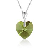 Montebello Ketting Pim HZ560 - Swarovski® Hart - 925 Zilver Gerhod. - Ø14mm - 50cm