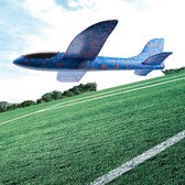 Zweefvliegtuig polystyreen mengkleur 34x33cm - zweefvliegtuig foam - werpvliegtuig