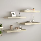 Decoways - Wandschappen zwevend 4 stuks 50x23x3,8 cm MDF eikenkleurig