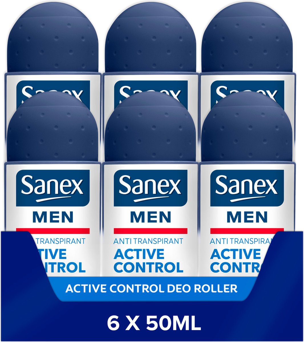 Sanex Men Active Control Deodorant Anti-Transpirant Roller 6 x 50ml - Voordeelverpakking - Sanex