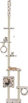 Everest Kattenkrabpaal met sisal krabpalen 260 cm pootafdrukken beige