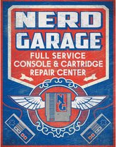 Wandbord - Nerd Garage - Old School Gaming - leuk voor elke man cave