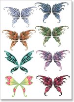Tattoo wings of a butterfly - plaktattoo - tijdelijke tattoo - 14.8 cm x 10.5 cm (L x B)