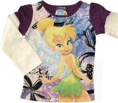 Disney Fairies Meisjes Longsleeve Tinkerbell - Paars Wit - T-shirt met lange mouwen - Maat 104