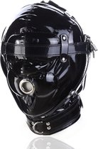 Nooitmeersaai - Glanzend latex BDSM masker met mondgat