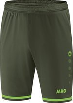 Jako Striker 2.0 Short Kinderen - Khaki / Fluo Groen | Maat: 140