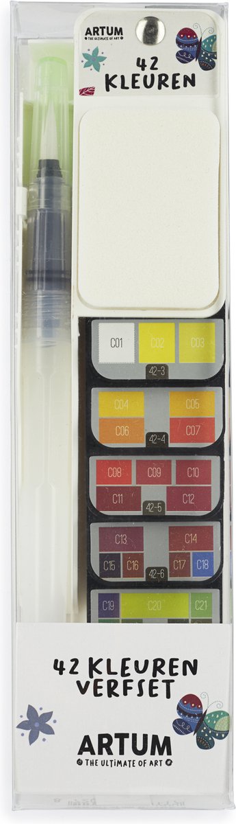 Aquarelverf Set – 42 Kleuren – Waterverf – Volwassenen – Aquarel penselen – Brush Pennen – Aquarel – Handlettering – Schilderen — afbeelding 6