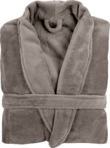 Badjas COSY microflannel- S/M - unisex, taupe