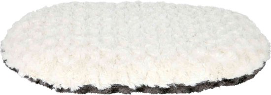 Trixie Hondenkussen Ovaal 54 X 35 Cm Pluche Grijs/wit