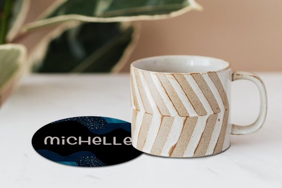 Onderzetters voor glazen - Rond - Michelle - Pastel - Meisje - 10x10 cm - Glasonderzetters - 6 stuks