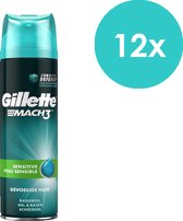 Gillette Mach3 Sensitive Scheergel (Voordeelverpakking) - 12 x 200ml