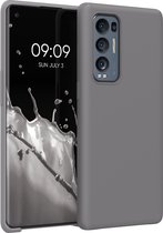 kwmobile telefoonhoesje voor Oppo Find X3 Neo - Hoesje met siliconen coating - Smartphone case in steengrijs