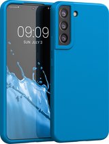 kwmobile telefoonhoesje voor Samsung Galaxy S22 Plus - Hoesje met siliconen coating - Smartphone case in Caribisch blauw