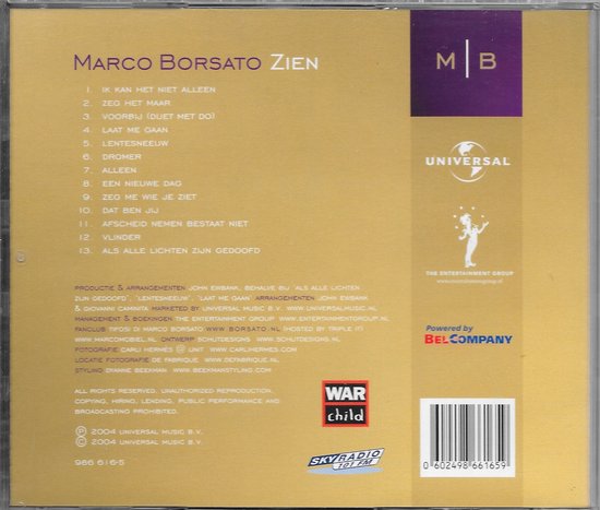 Zien, Marco Borsato | CD (album) | Muziek | bol.com