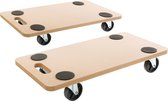 AREBOS 2x Chariot roulant Chariot de meuble Plate-forme mobile Chariot de transport Dolly 200kg