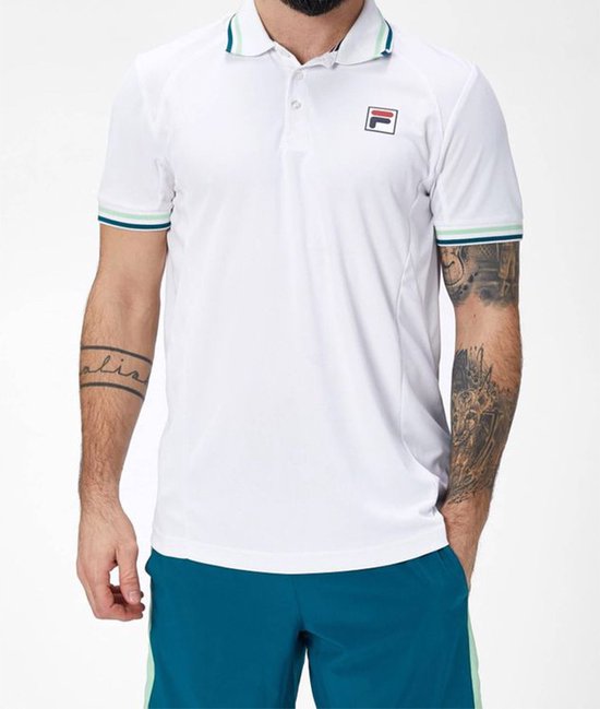 Fila Polo Marvin Poloshirt Heren Wit - Maat L