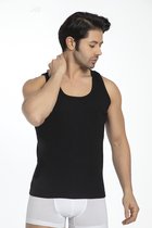 SPRUCE UP - Onderhemden - Hemd heren - Onderhemd heren - rib - %100 katoen - Maat XXL - Zwart - 4Pack