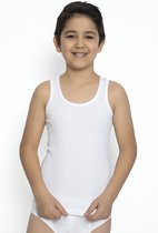 NATULINE jongens hemden - %100 bio katoen - Wit - 2Pack - Maat 7/8 jaar
