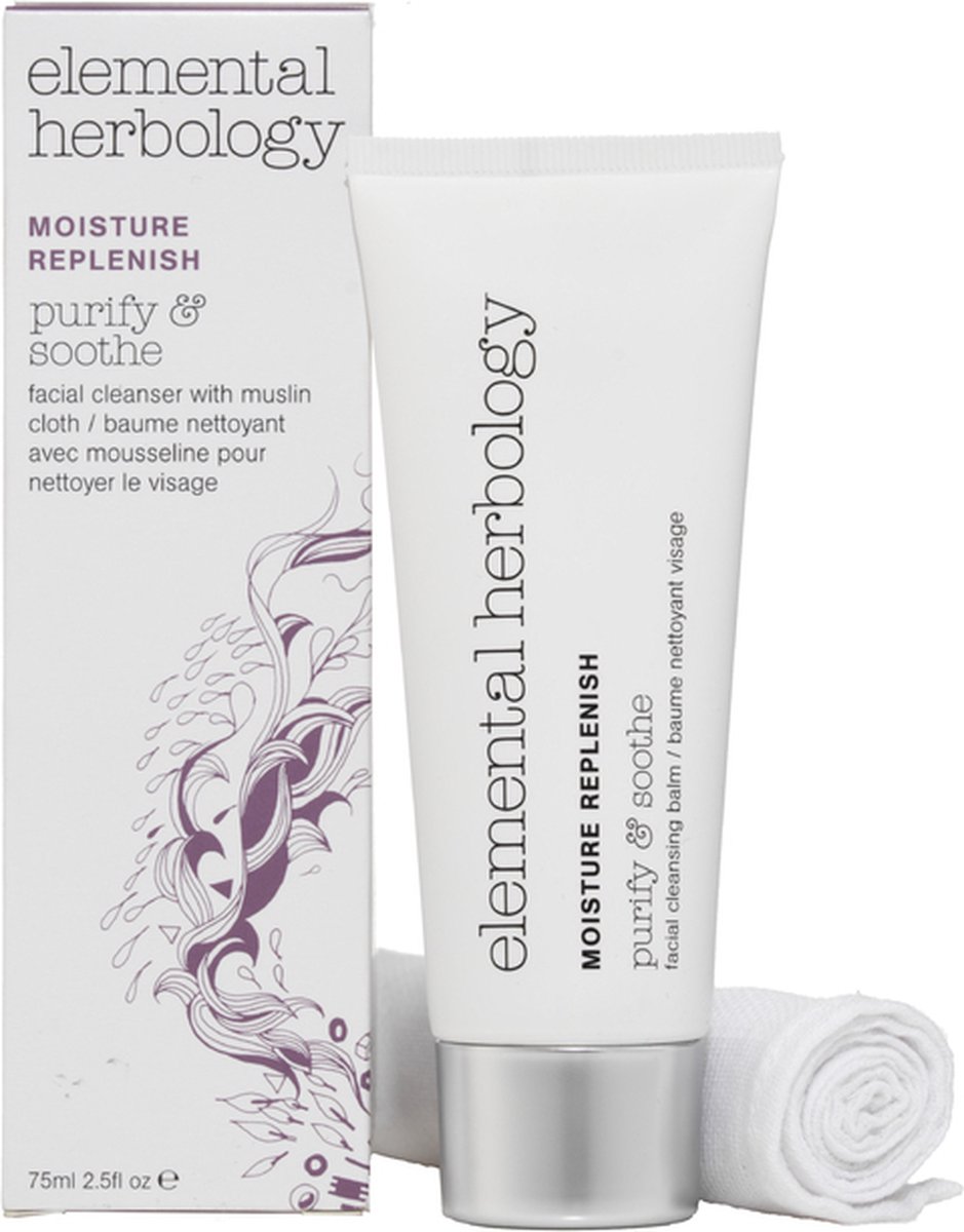 Elemental Herbology - Moisture Replenish & Sensitive - Purify & Soothe Facial Cleansing Balm 75ml