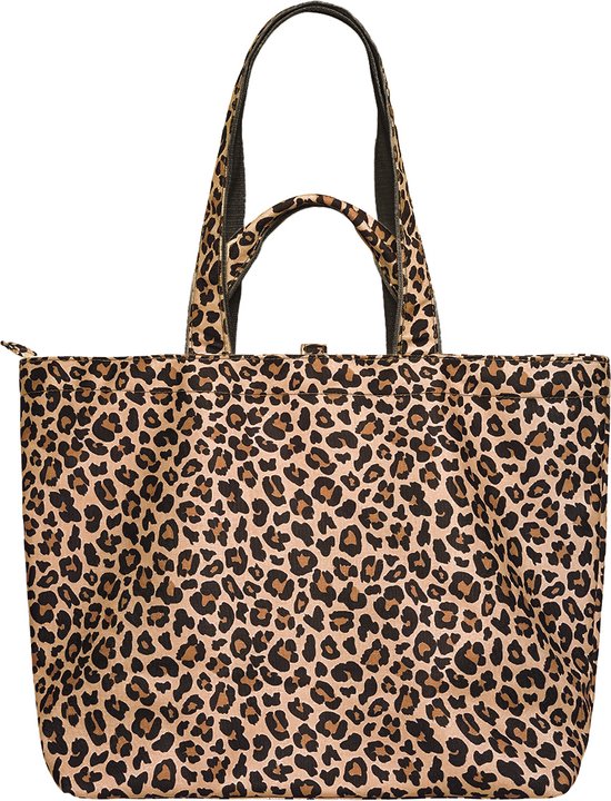bewaker Twinkelen Honger Canvas shopper met luipaardprint | bol.com