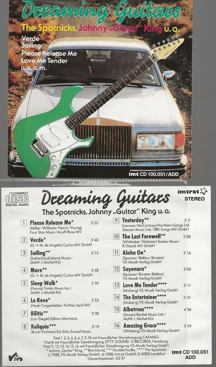 DREAMING GUITARS - SPOTNICKS  E.A.