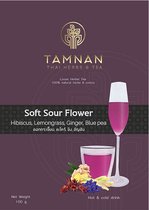 Tisane -Fleur aigre douce 100 gr - Hibiscus/Gingembre/Citronnelle/ Tisane aux pois Blue Emballage cadeau- Tamnan Thai Herbs & Tea.