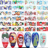 NIEUW Kerst nagel stickers diversen kleuren 12 stuks / NEW Christmas nail art stickers 12 Pieces