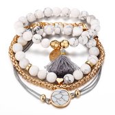 ROYAL JUL - Marbel bead bracelet - ARMBAND - DAMES- SET